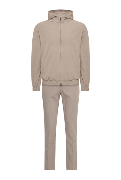 ENSEMBLE SELVÉ À CAPUCHE TAUPE DÉSERT