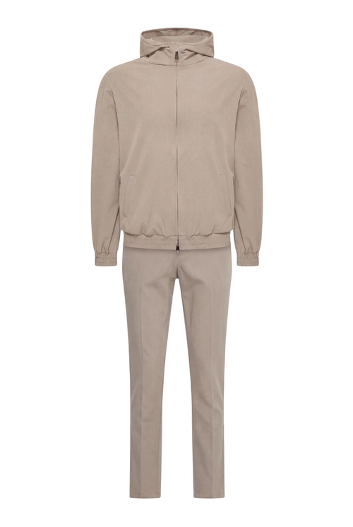 ENSEMBLE SELVÉ À CAPUCHE TAUPE DÉSERT