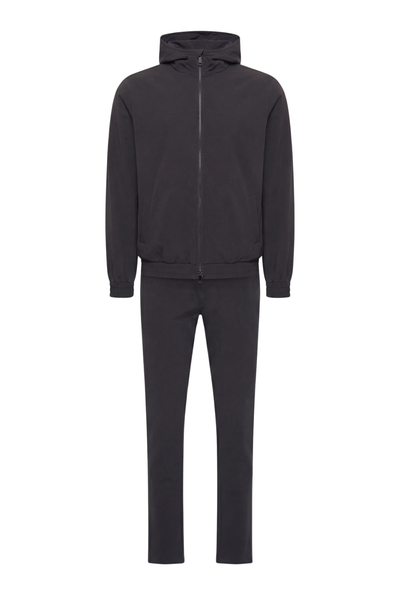 ENSEMBLE SELVÉ À CAPUCHE NOIR D'ANILINE