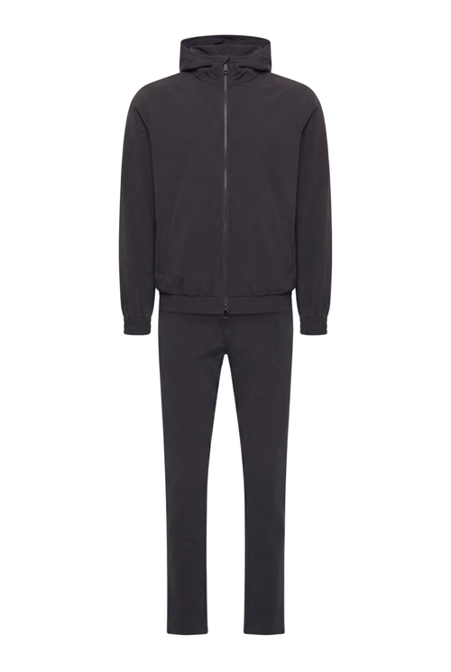 ENSEMBLE SELVÉ À CAPUCHE NOIR D'ANILINE