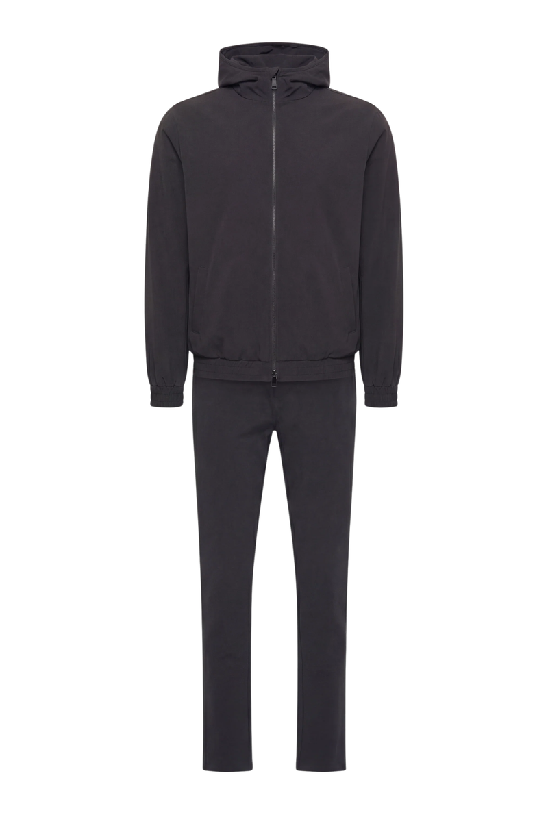 ENSEMBLE SELVÉ À CAPUCHE NOIR D'ANILINE
