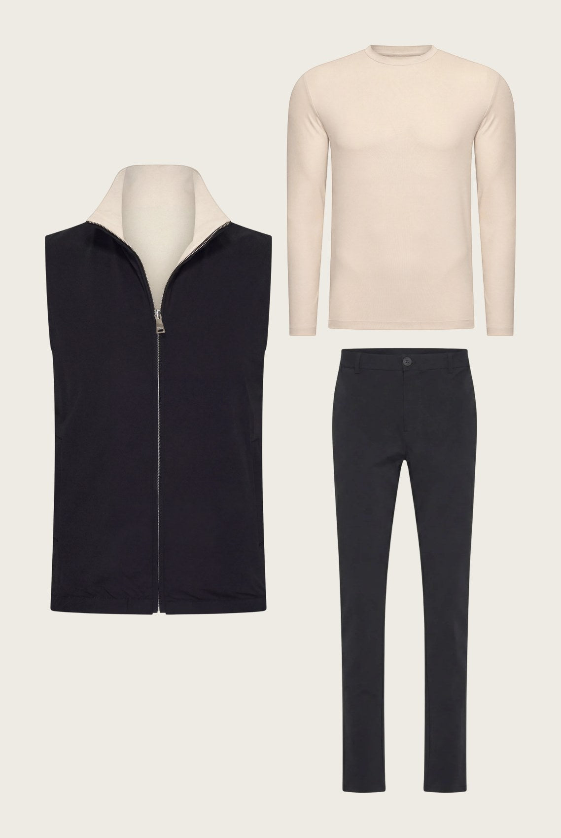 ENSEMBLE SELVÉ RÉVERSIBLE PERLE DE NOIR (T-SHIRT MANCHES LONGUES)