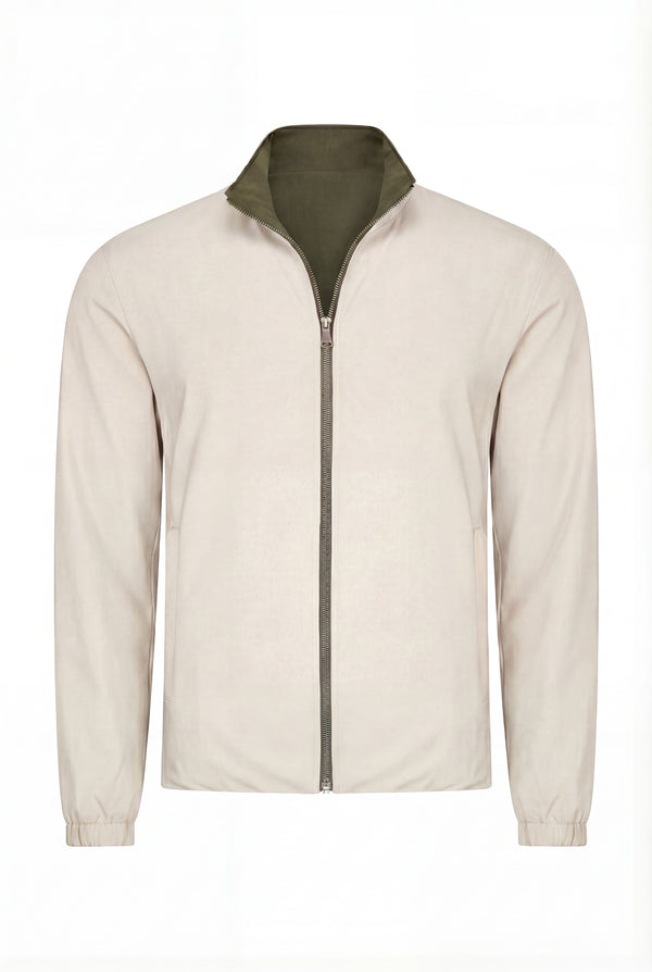 VESTE RÉVERSIBLE PERLE D'OLIVE