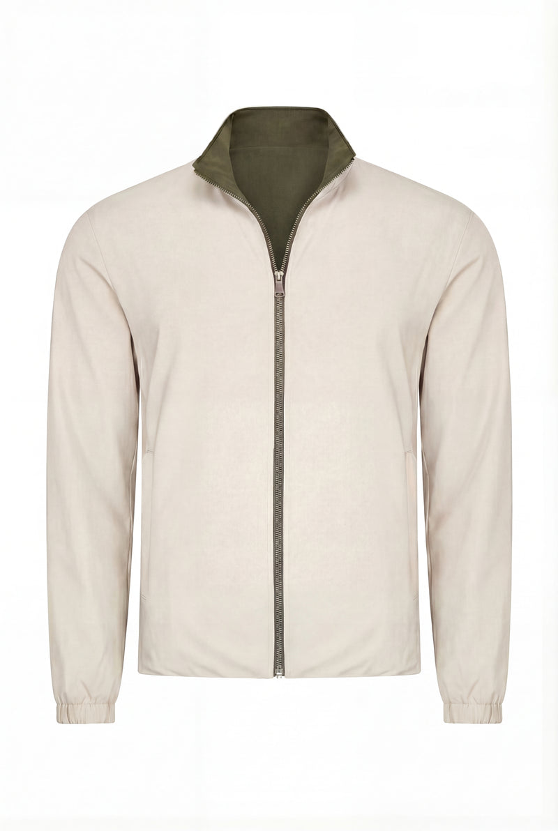 VESTE RÉVERSIBLE PERLE D'OLIVE