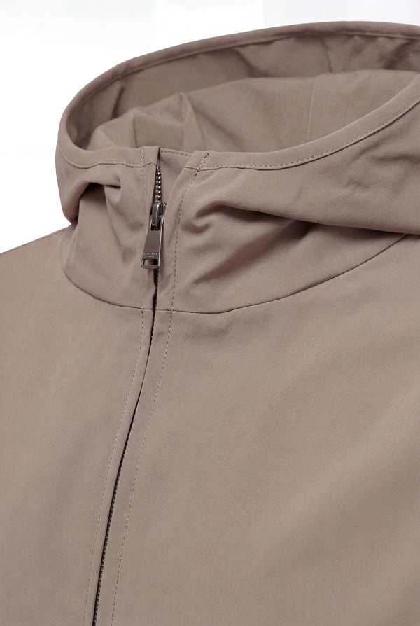 VESTE SELVÉ À CAPUCHE TAUPE DÉSERT Selvé Paris