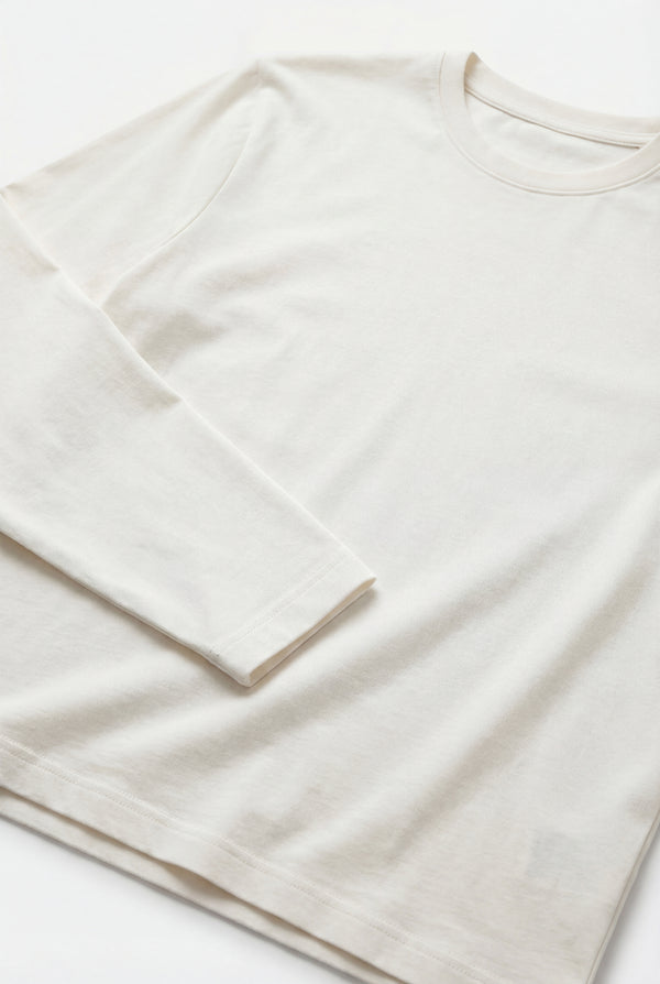 T-SHIRT À MANCHES LONGUES BLANC D'ATELIER Selvé Paris