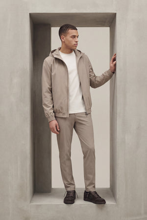 VESTE SELVÉ À CAPUCHE TAUPE DÉSERT Selvé Paris