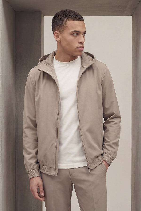 VESTE SELVÉ À CAPUCHE TAUPE DÉSERT Selvé Paris