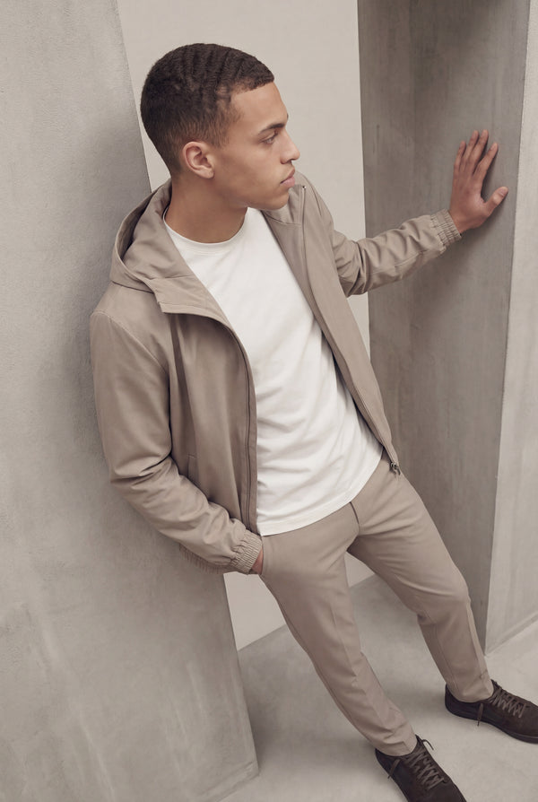 VESTE SELVÉ À CAPUCHE TAUPE DÉSERT Selvé Paris