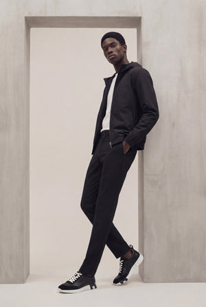 ENSEMBLE SELVÉ À CAPUCHE NOIR D'ANILINE Selvé Paris