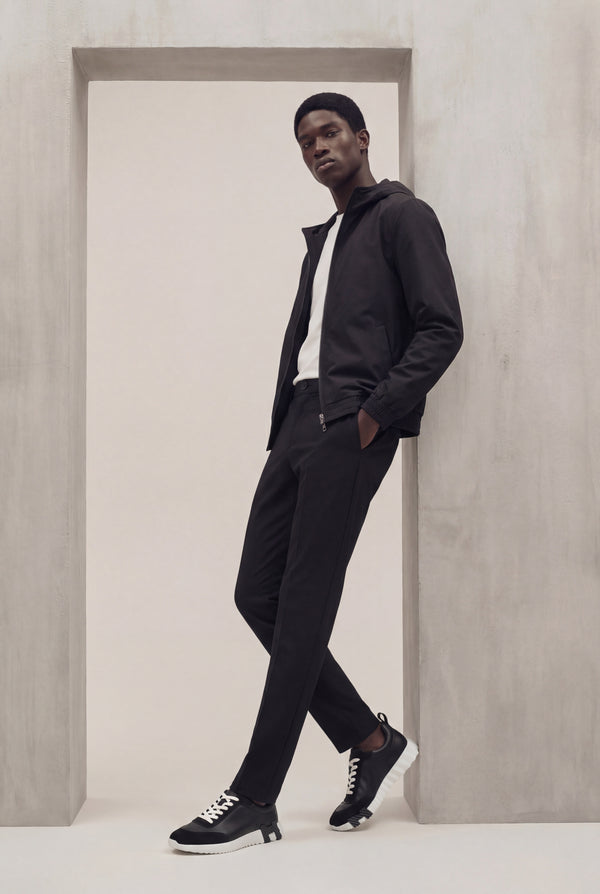 ENSEMBLE SELVÉ À CAPUCHE NOIR D'ANILINE Selvé Paris