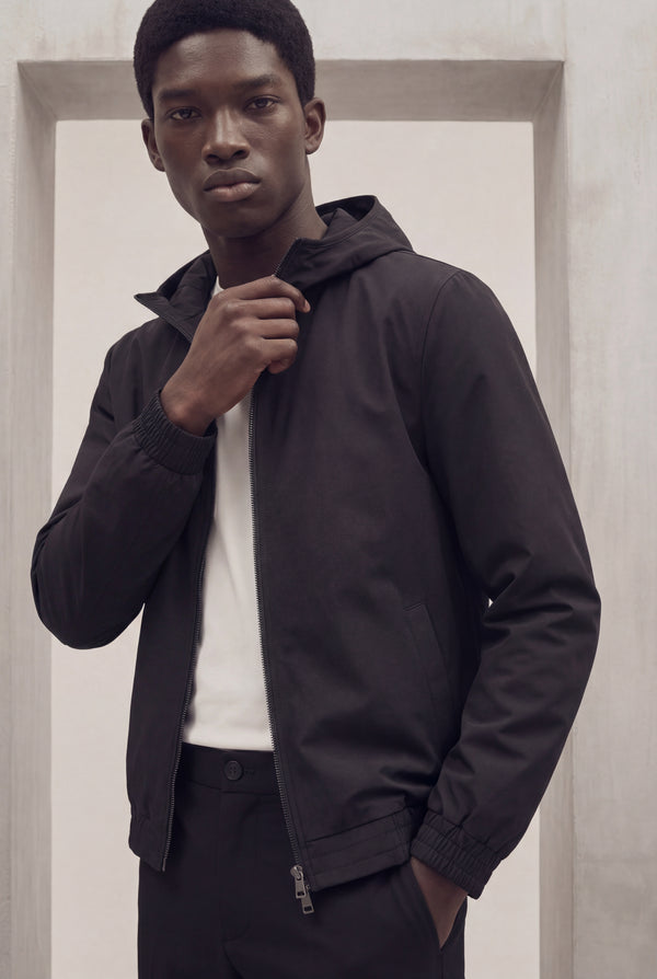 ENSEMBLE SELVÉ À CAPUCHE NOIR D'ANILINE Selvé Paris