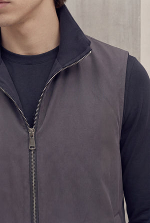 VESTE SANS MANCHE RÉVERSIBLE CAVIAR D'AZUL Selvé Paris