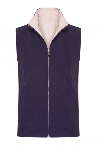 VESTE SANS MANCHE RÉVERSIBLE PERLE D'AZUL