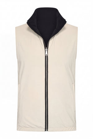 VESTE SANS MANCHE RÉVERSIBLE PERLE DE NOIR Selvé Paris
