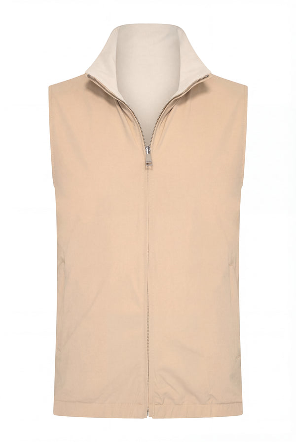 VESTE SANS MANCHE RÉVERSIBLE SABLE D'OPALE Selvé Paris