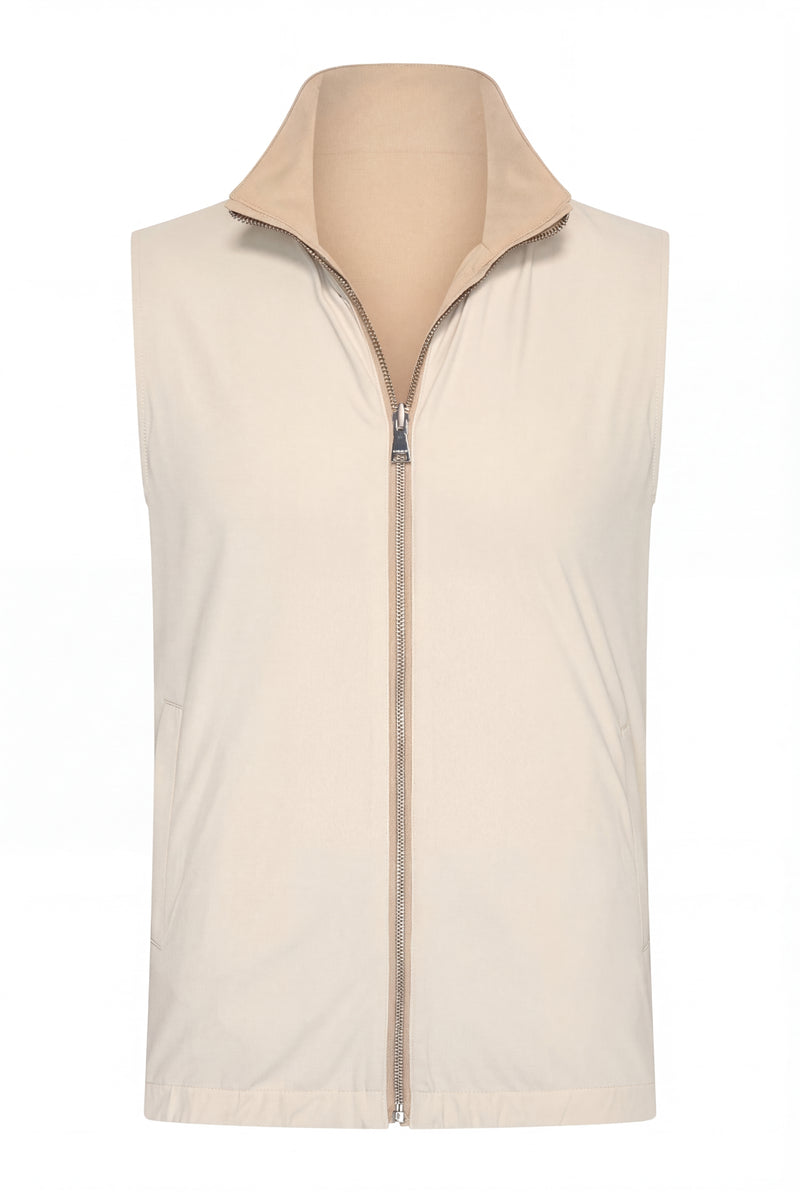 VESTE SANS MANCHE RÉVERSIBLE SABLE D'OPALE