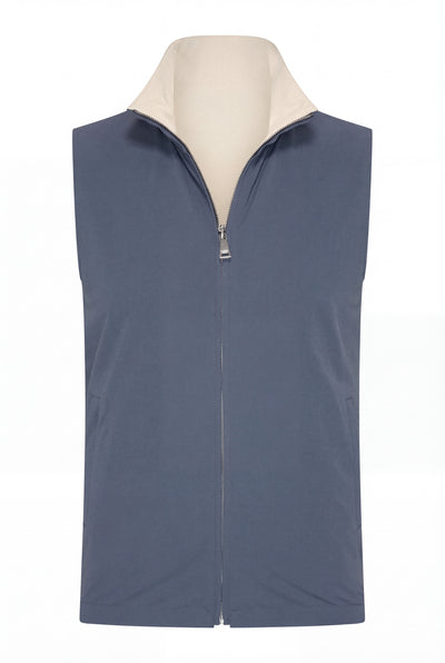 VESTE SANS MANCHE RÉVERSIBLE MINUIT DE PERLE