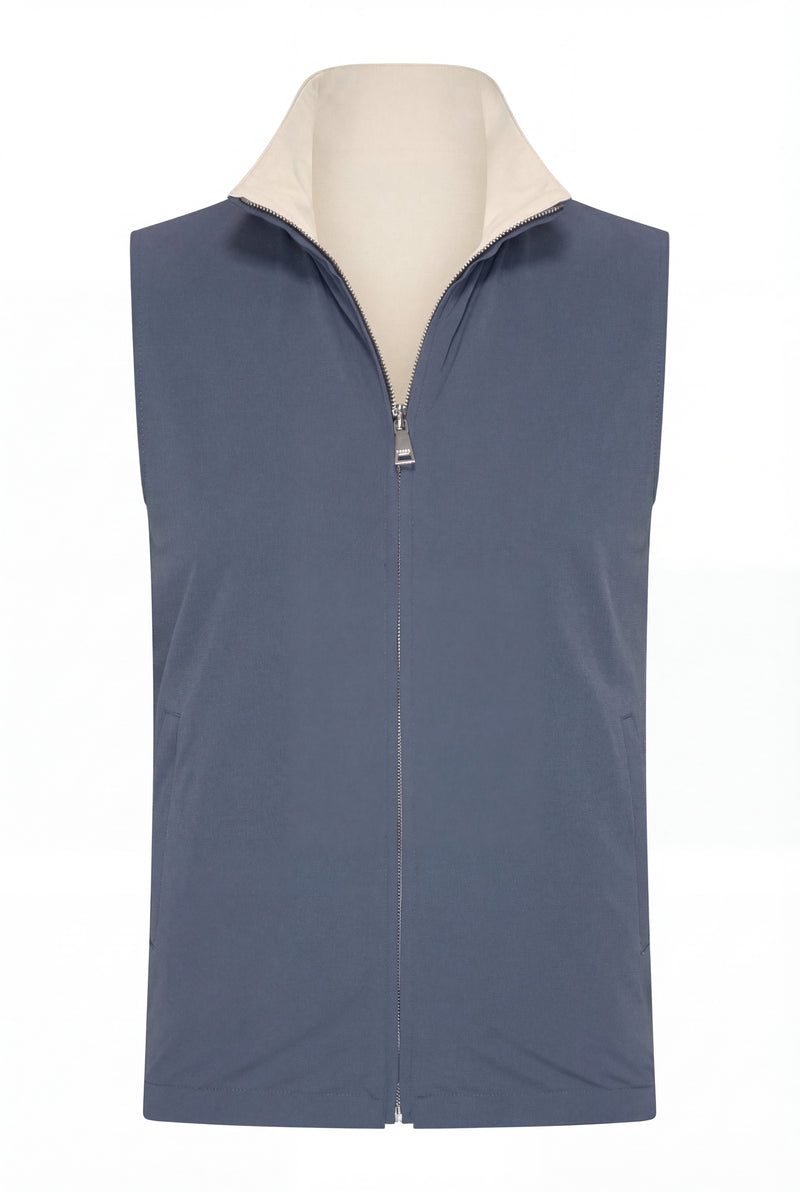 VESTE SANS MANCHE RÉVERSIBLE MINUIT DE PERLE