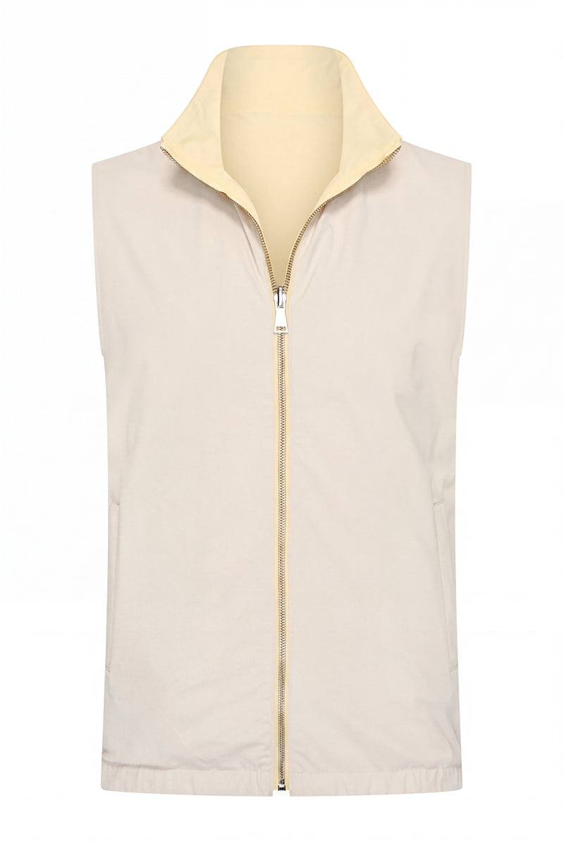 VESTE SANS MANCHE RÉVERSIBLE PERLE DE CANARI