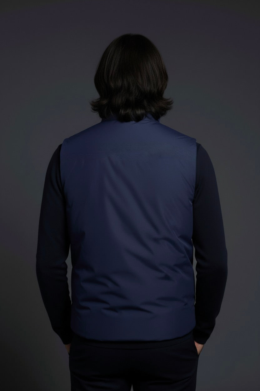 VESTE SANS MANCHE PURE BLEU MINUIT Selvé Paris