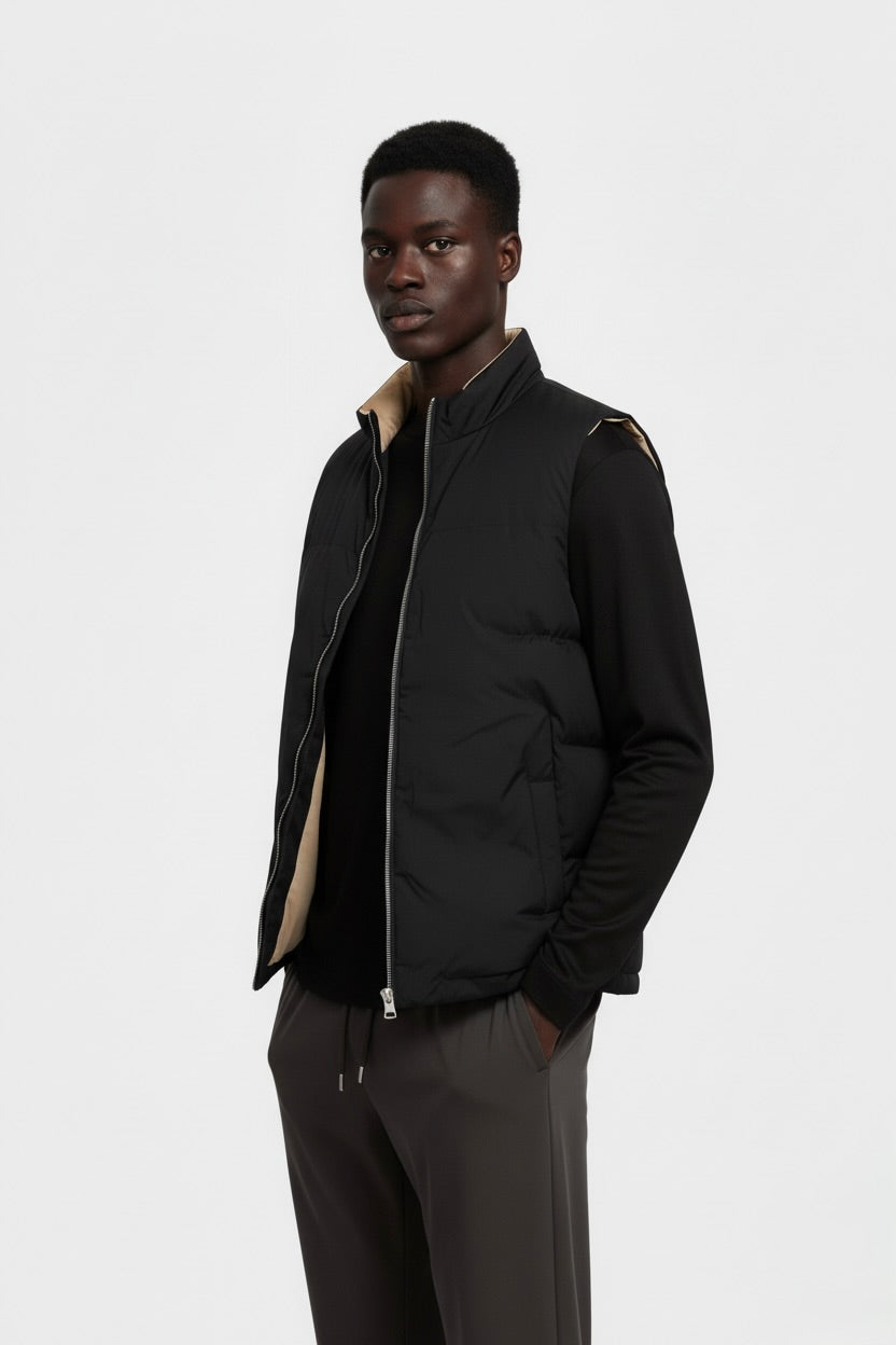 VESTE SANS MANCHE PURE NOIR Selvé Paris