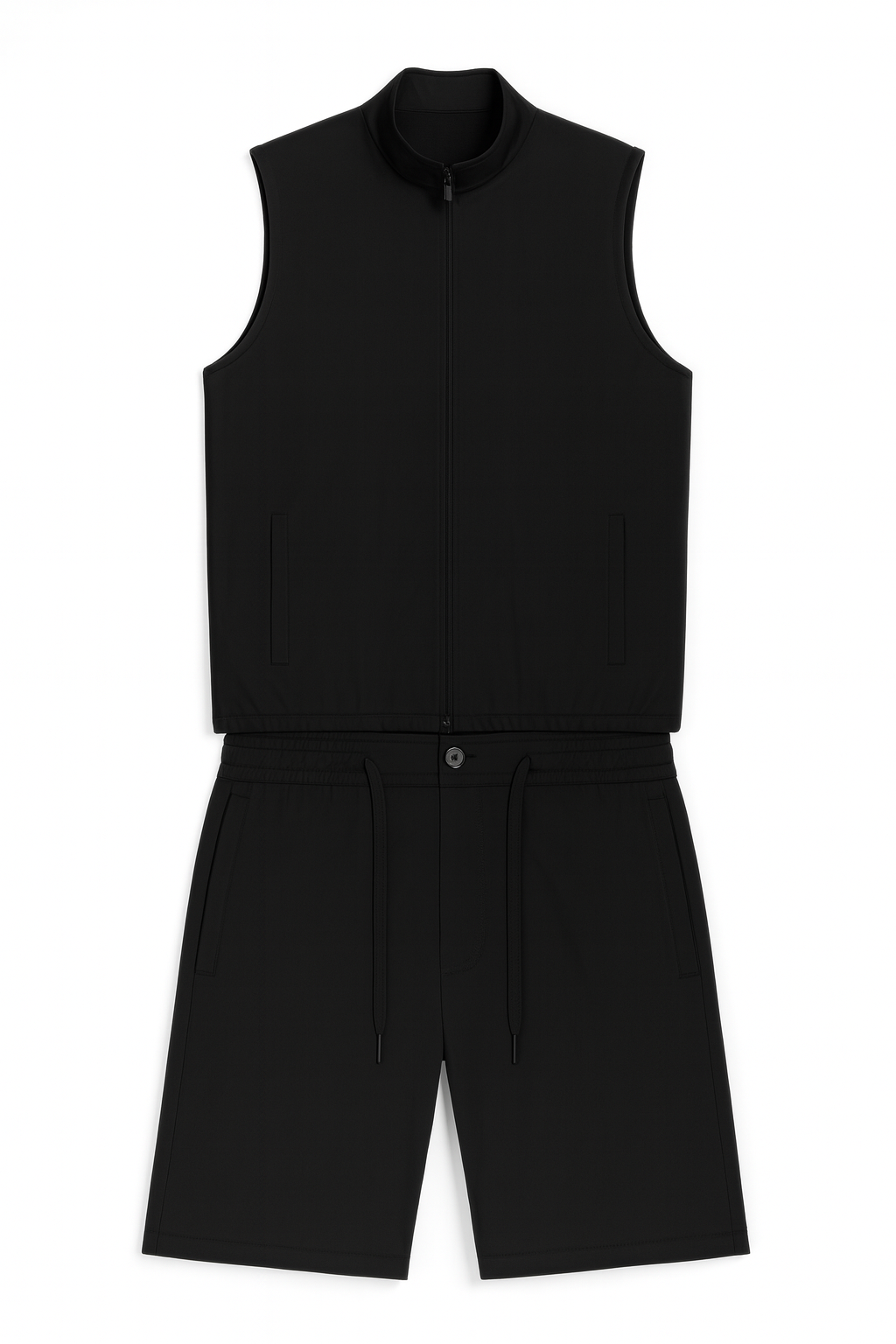Ensemble Noir – Gilet Sans Manches & Short