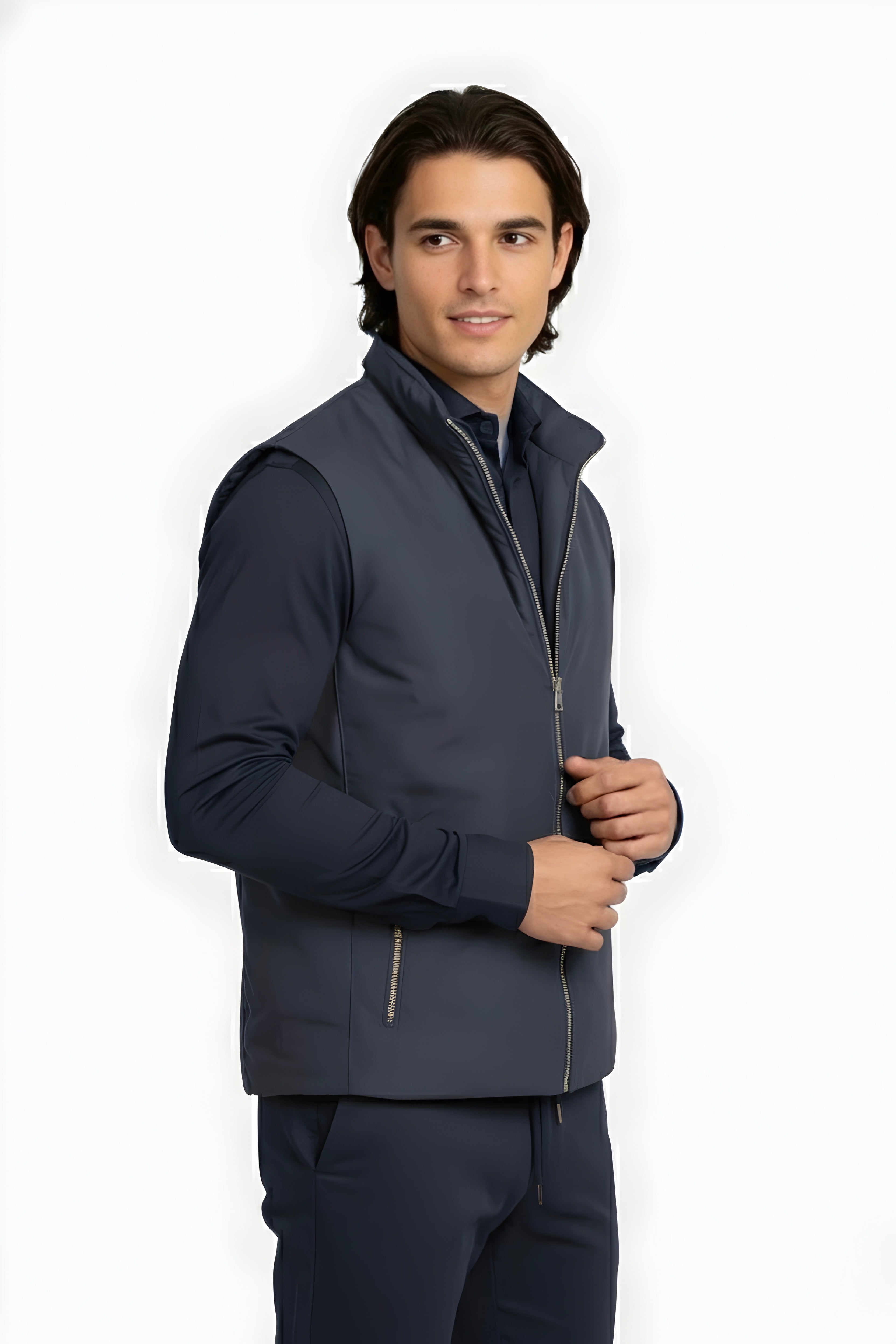 VESTE SANS MANCHE PURE BLEU NUIT Selvé Paris