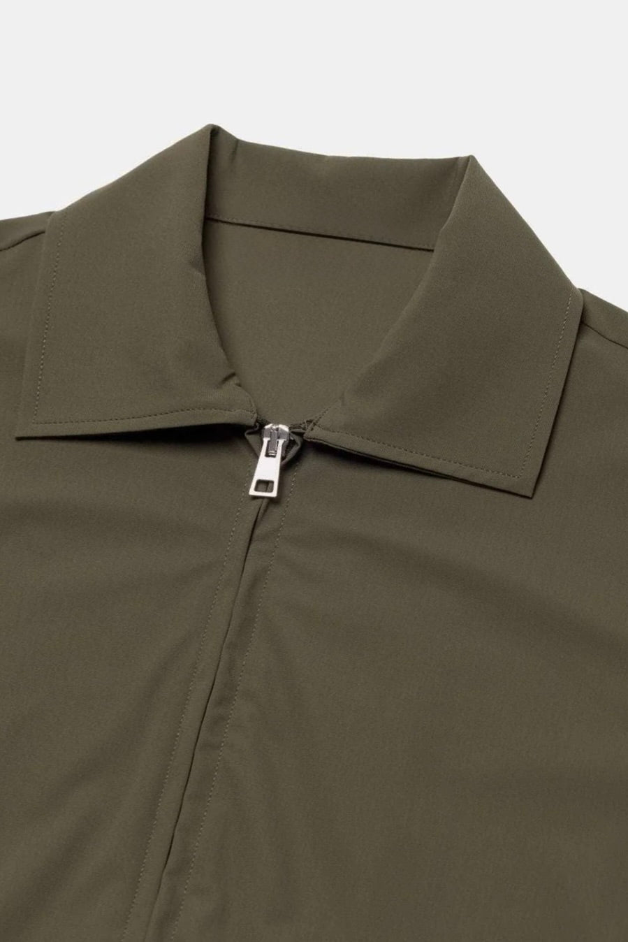 VESTE SIGNATURE À COL ZIPPÉ VERT PROFOND Selvé Paris