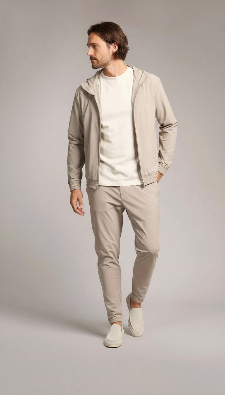 ENSEMBLE SIGNATURE À CAPUCHE SABLE CHAUD Selvé Paris