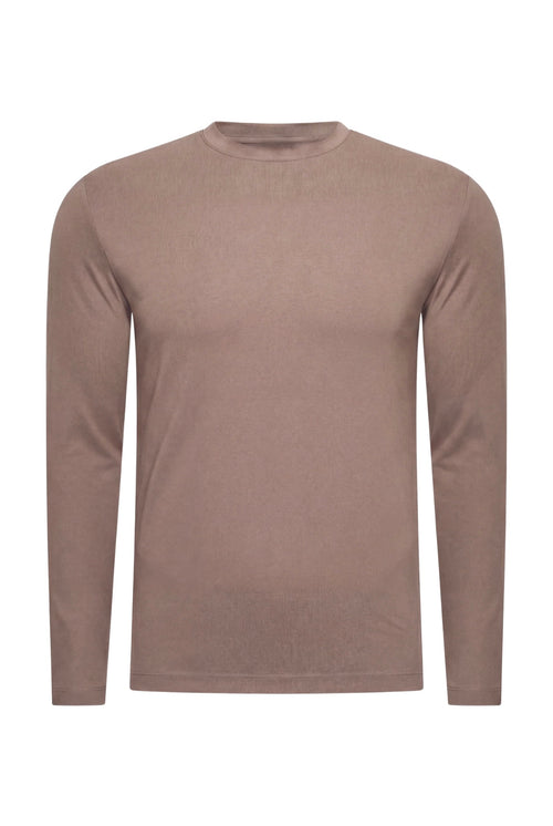 T-SHIRT À MANCHES LONGUES TAUPE DÉSERT