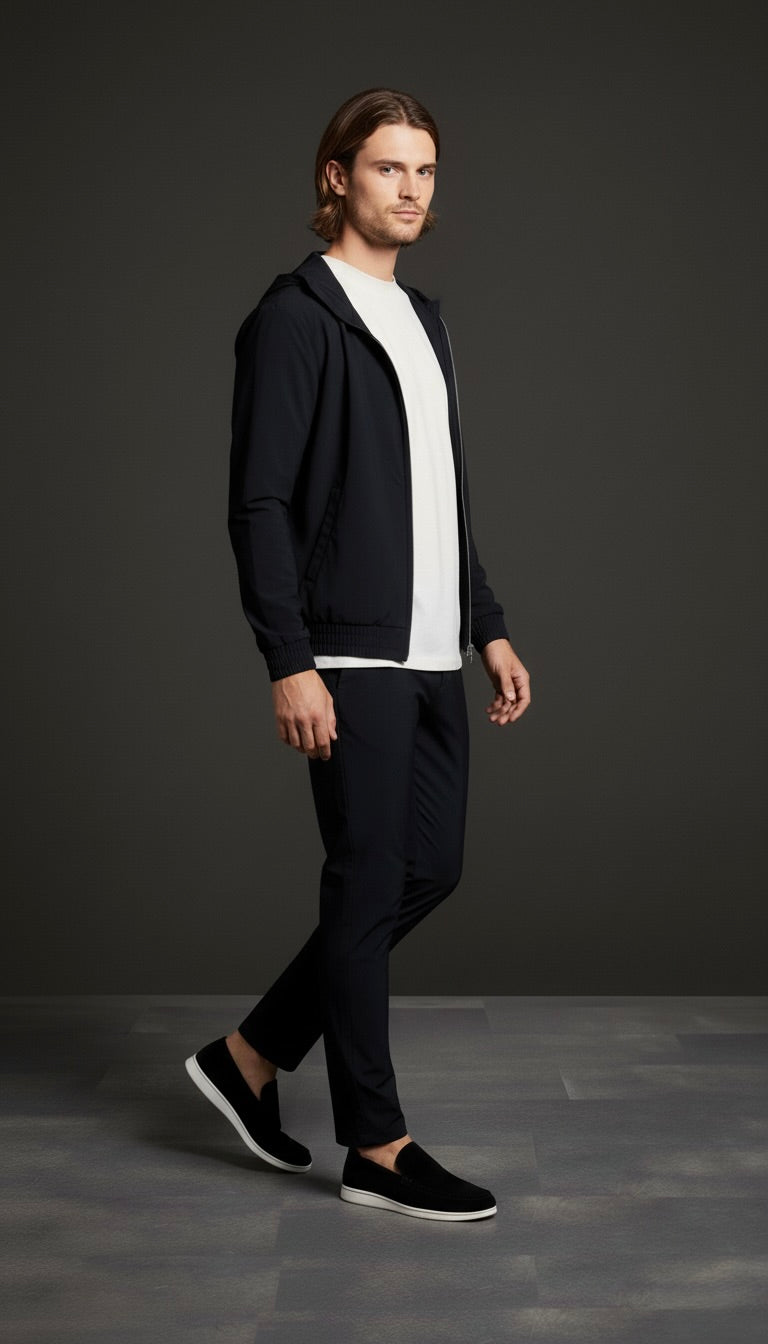 ENSEMBLE SIGNATURE À CAPUCHE NOIR NUIT Selvé Paris