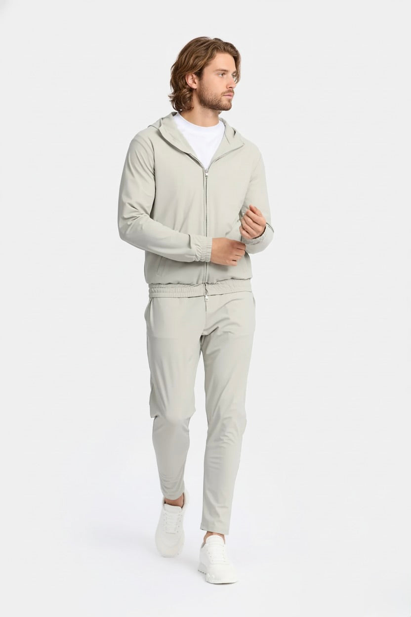 ENSEMBLE SIGNATURE À CAPUCHE BEIGE IVOIRE Selvé Paris