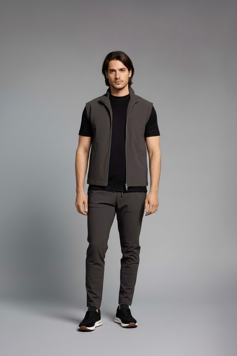 VESTE SANS MANCHE ESSENTIEL MARRON Selvé Paris