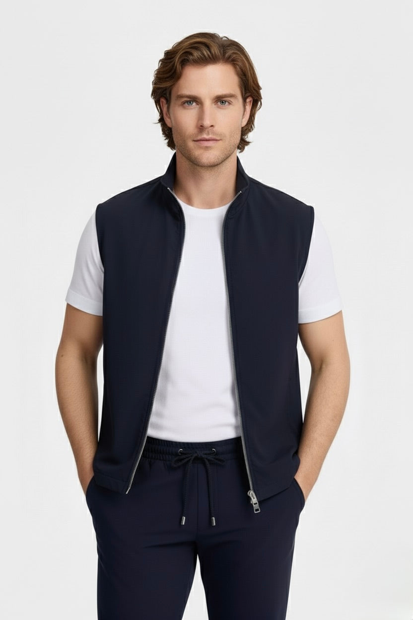 VESTE SANS MANCHE ESSENTIEL BLEU NUIT Selvé Paris