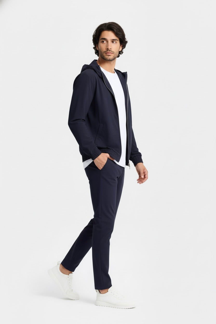 ENSEMBLE SIGNATURE À CAPUCHE BLEU NUIT - Selvé Paris