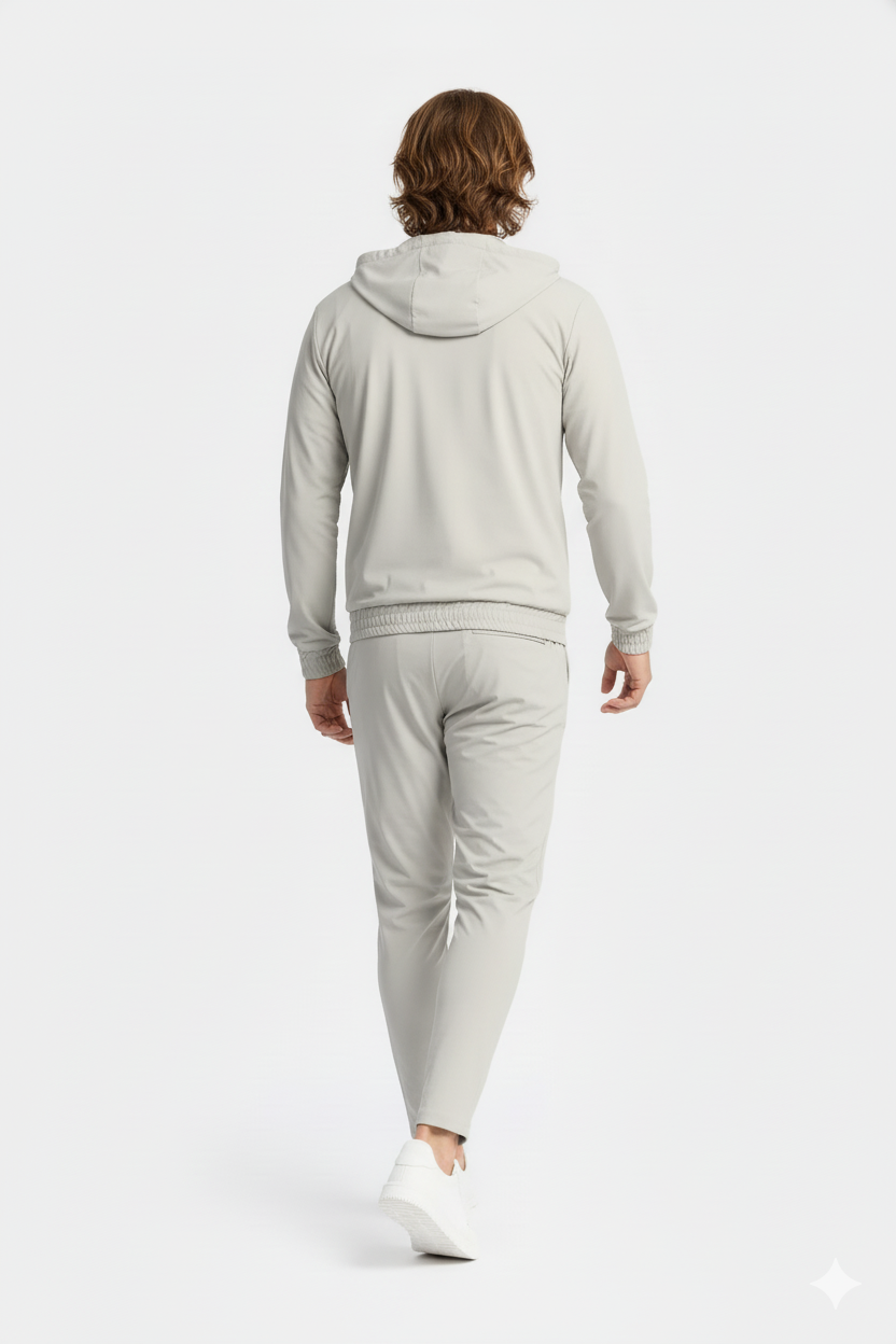 ENSEMBLE SIGNATURE À CAPUCHE BEIGE IVOIRE Selvé Paris