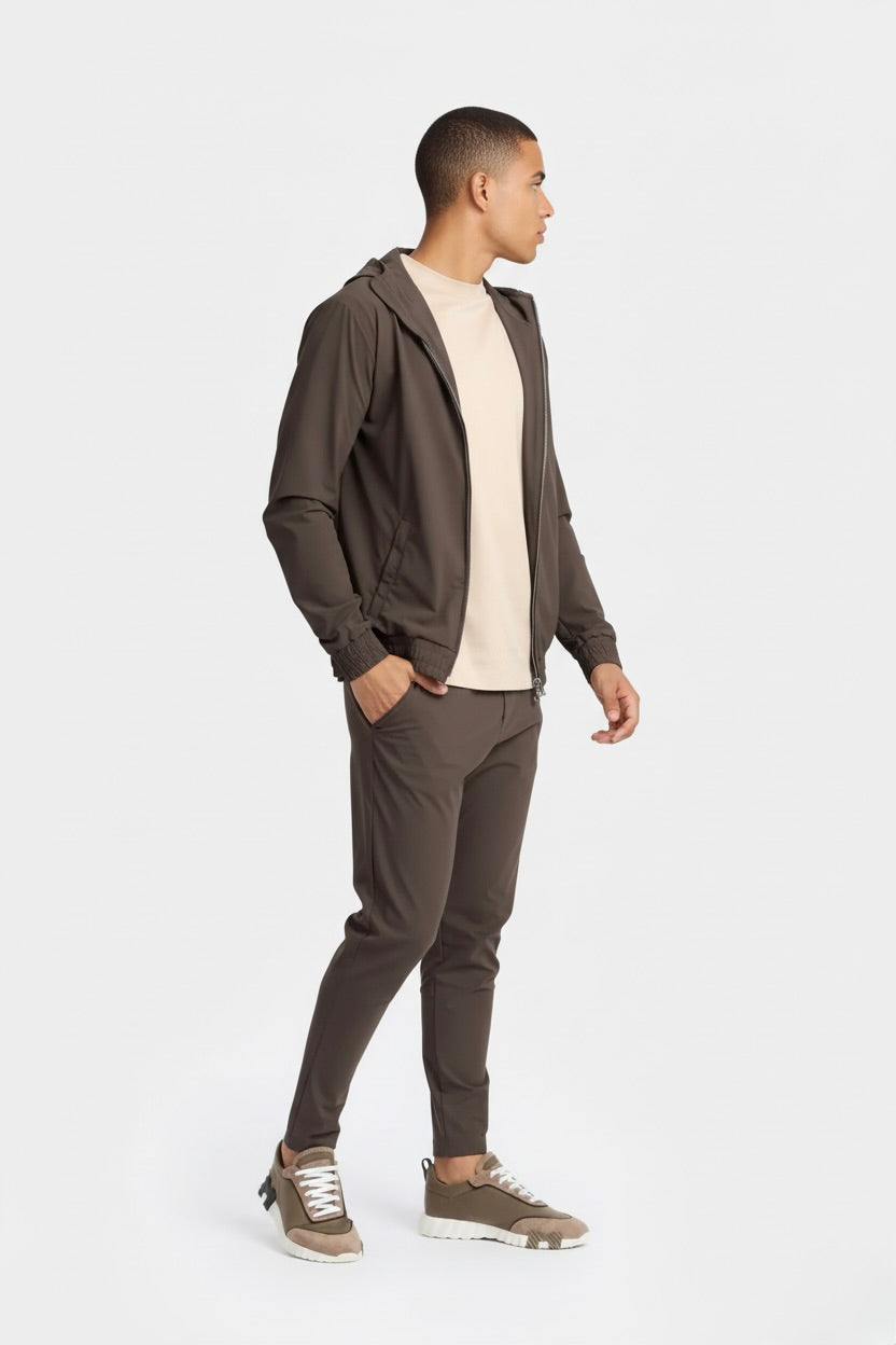 ENSEMBLE SIGNATURE À CAPUCHE MARRON Selvé Paris