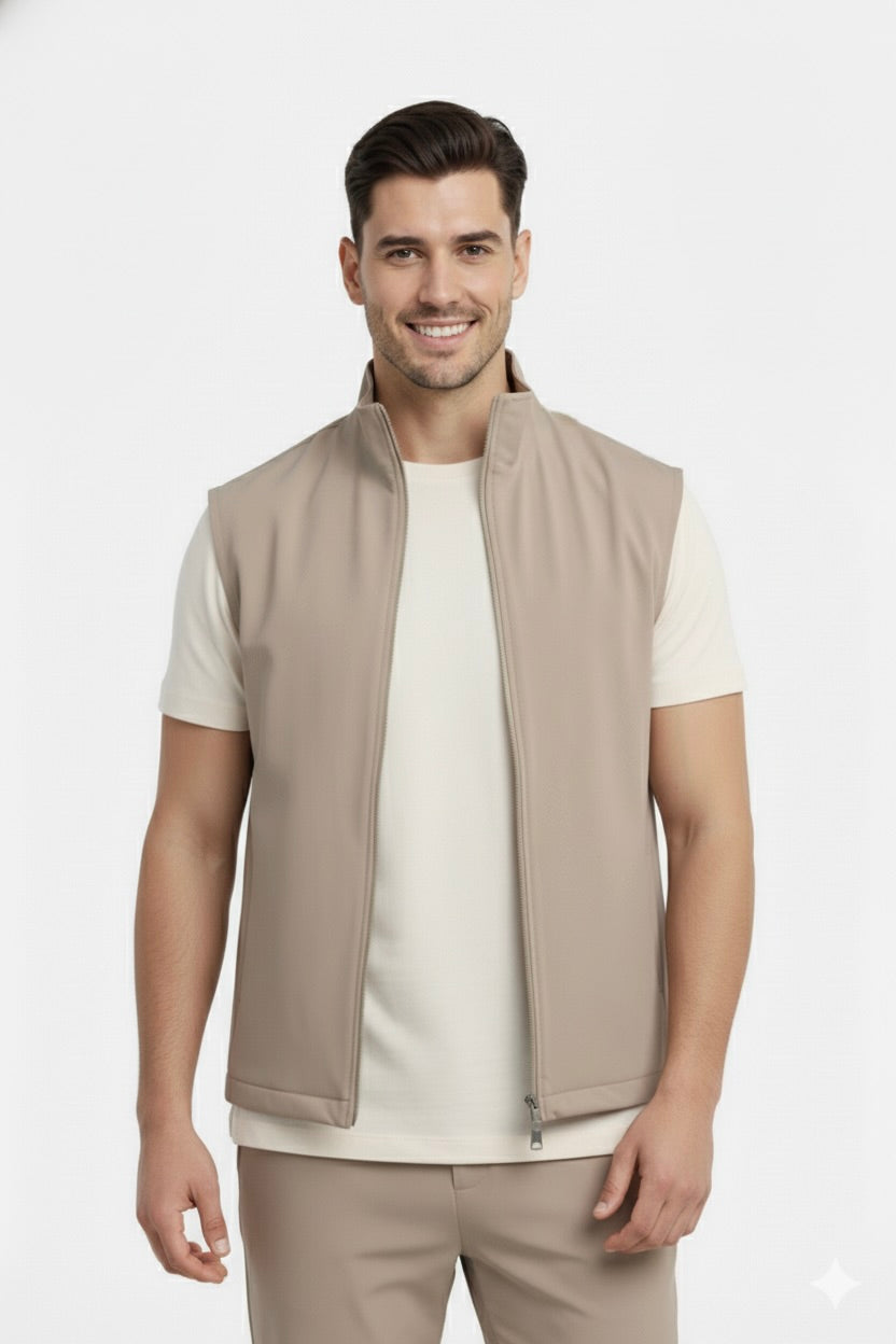 VESTE SANS MANCHE ESSENTIEL SABLE CHAUD Selvé Paris