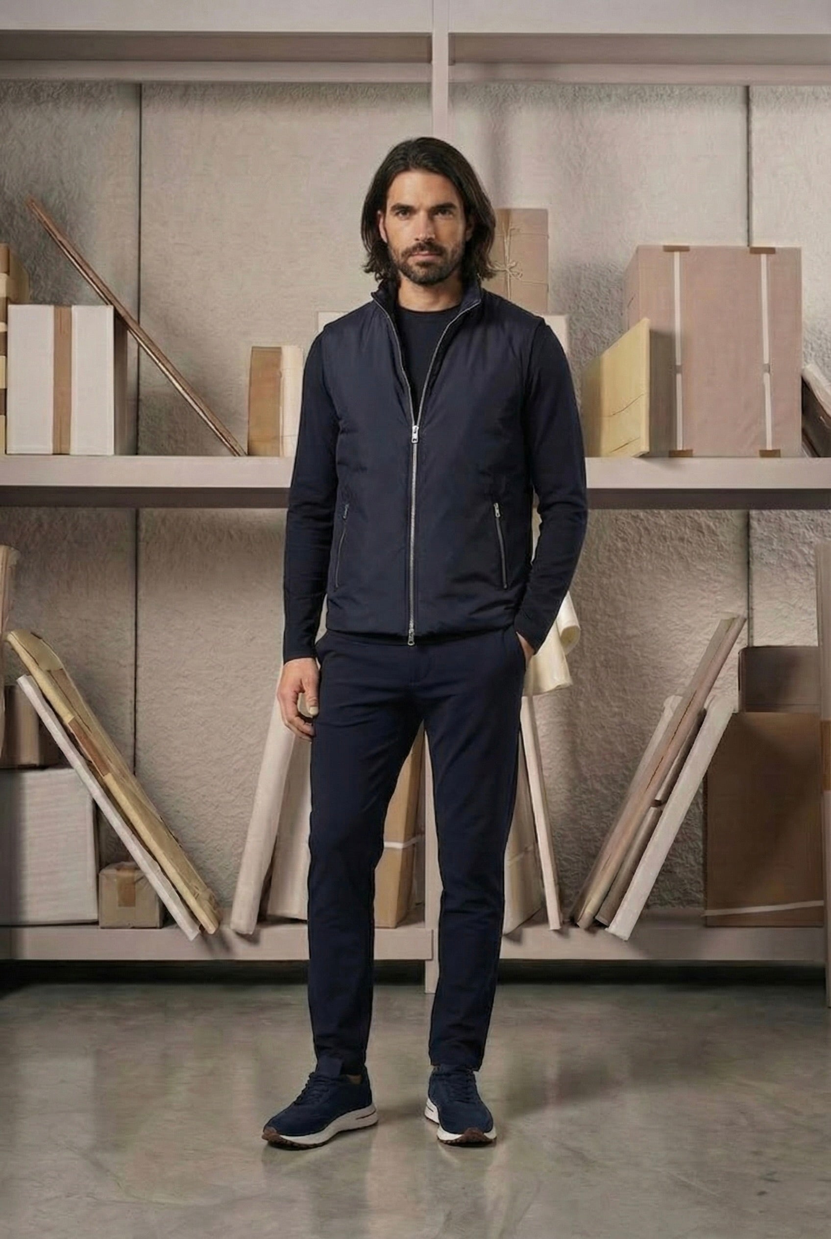 VESTE SANS MANCHE ESSENTIEL BLEU NUIT Selvé Paris