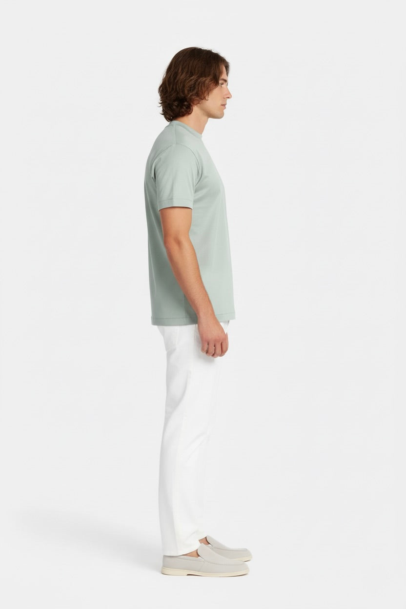 T-SHIRT ESSENTIEL VERT MINÉRAL Selvé Paris