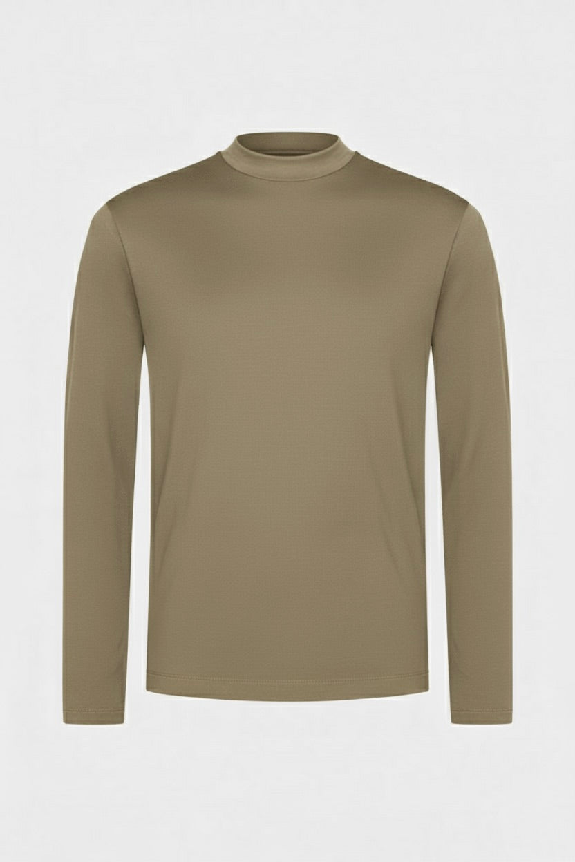 T-SHIRT ESSENTIEL OLIVE MANCHES LONGUES Selvé Paris
