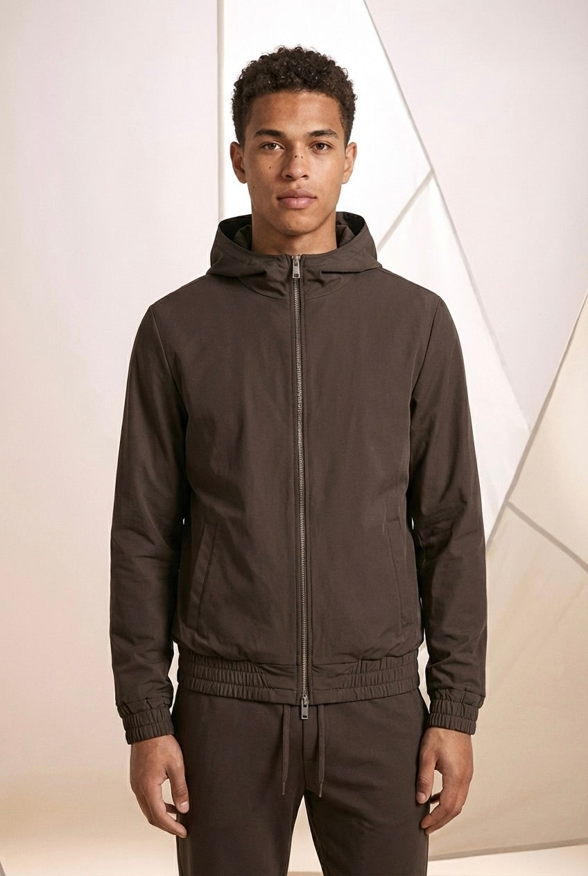 ENSEMBLE SIGNATURE À CAPUCHE MARRON Selvé Paris