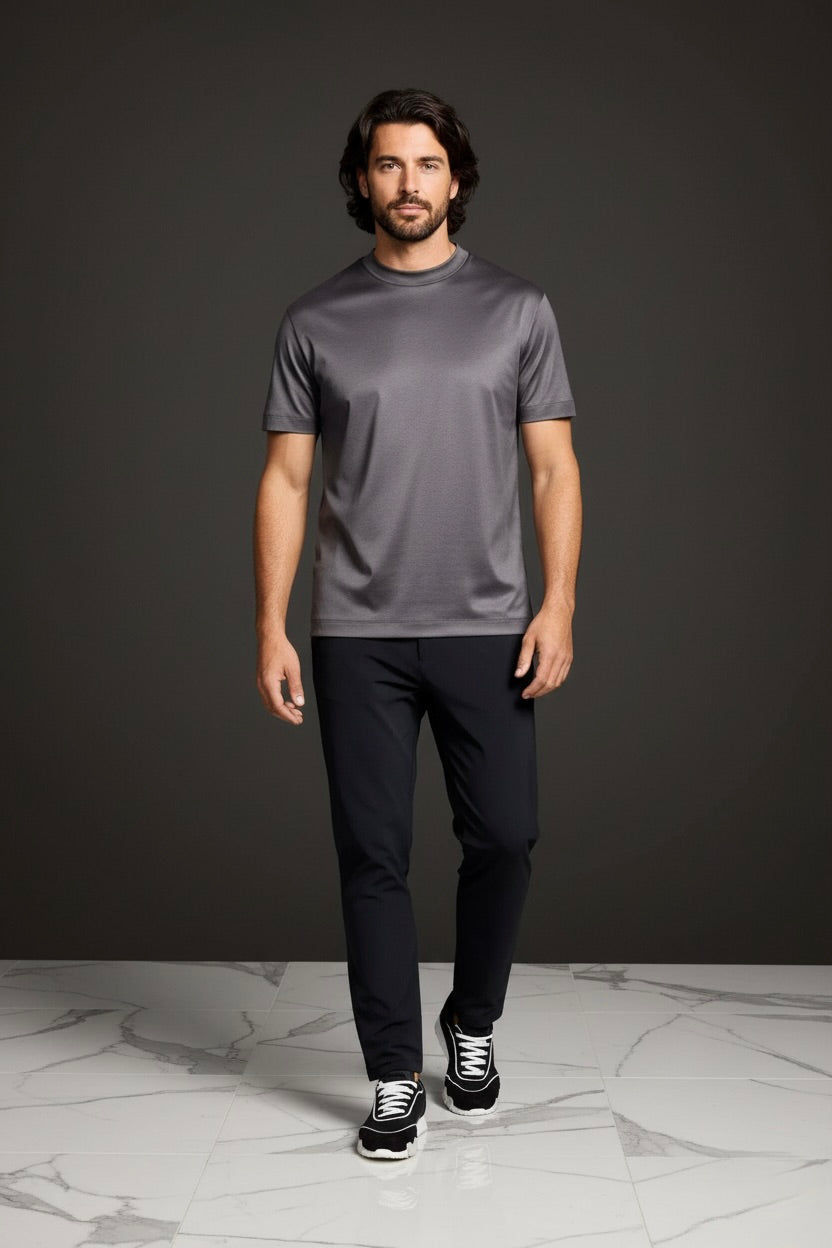 T-SHIRT ESSENTIEL GRIS PROFOND Selvé Paris