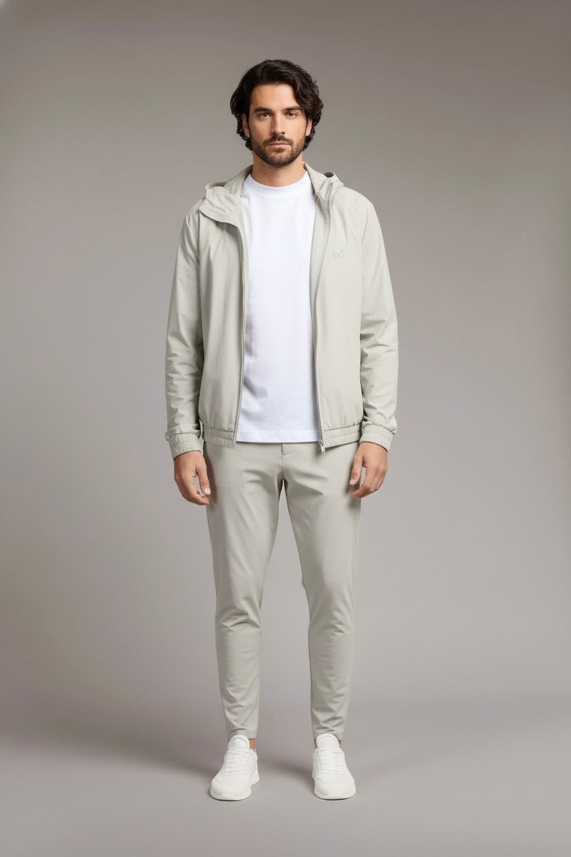 ENSEMBLE SIGNATURE À CAPUCHE BEIGE IVOIRE Selvé Paris