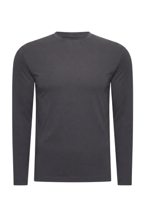 T-SHIRT À MANCHES LONGUES GRIS CAVIAR Selvé Paris