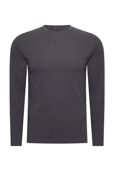 T-SHIRT À MANCHES LONGUES GRIS CAVIAR