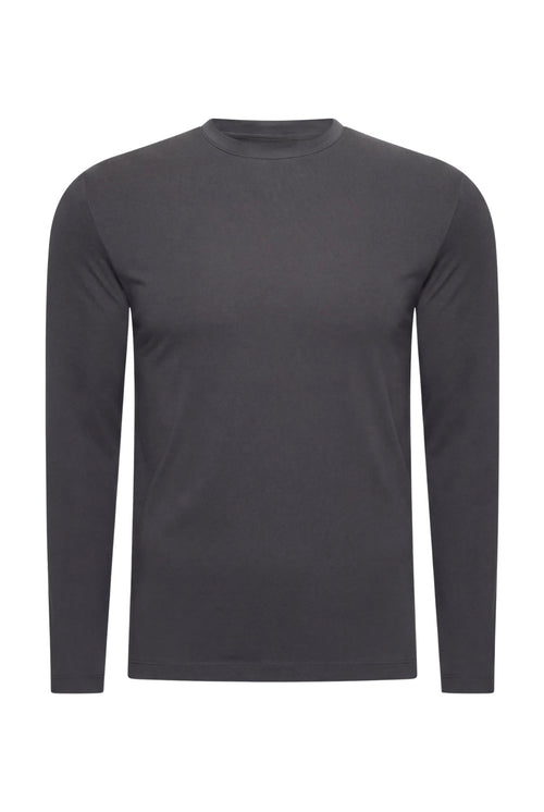 T-SHIRT À MANCHES LONGUES GRIS CAVIAR