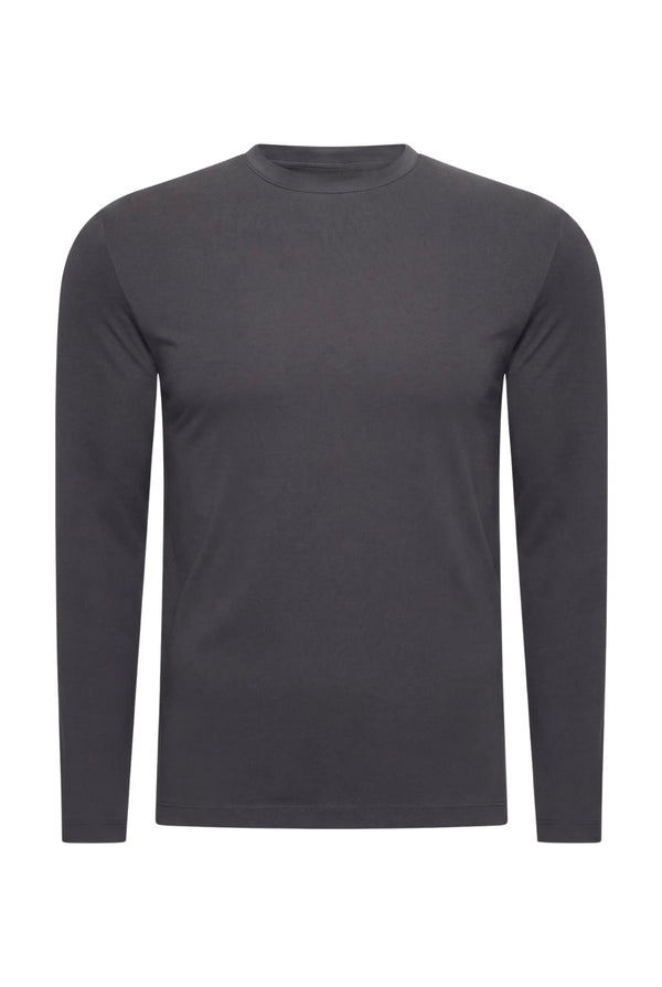 T-SHIRT À MANCHES LONGUES GRIS CAVIAR Selvé Paris