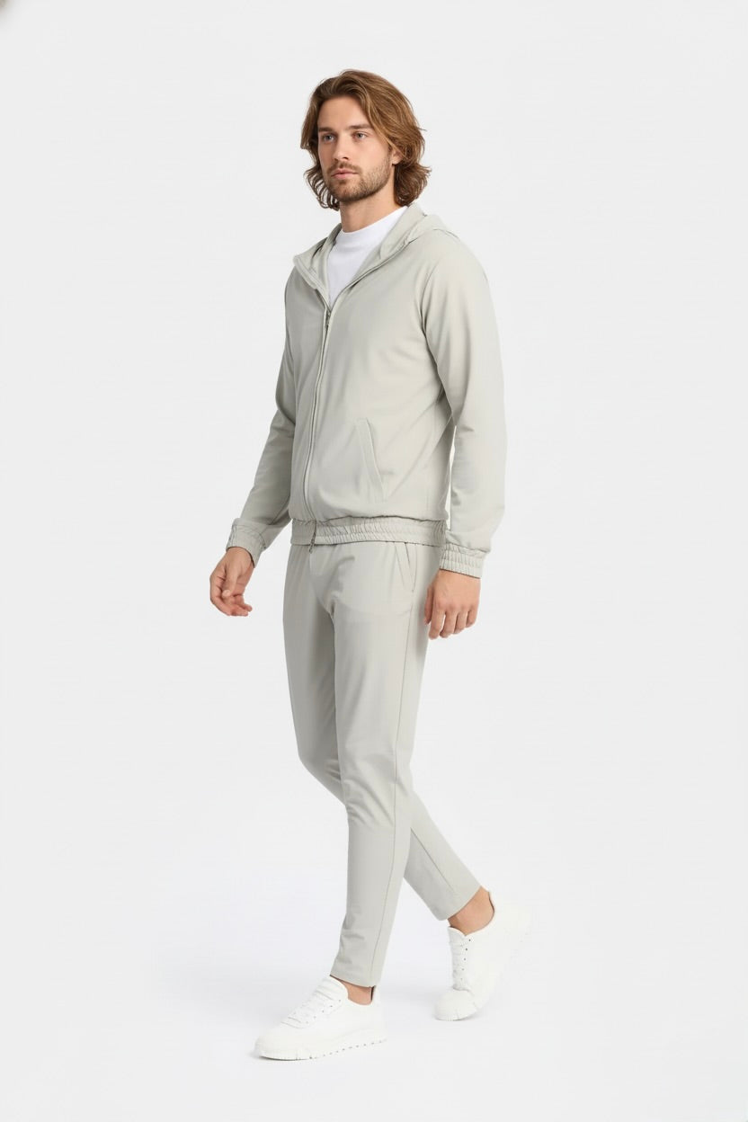 ENSEMBLE SIGNATURE À CAPUCHE BEIGE IVOIRE Selvé Paris